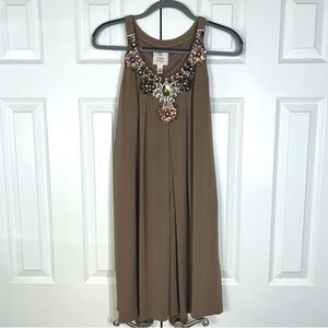 Suzi Chin Maggy Boutique Jeweled Swing Dress Size:4